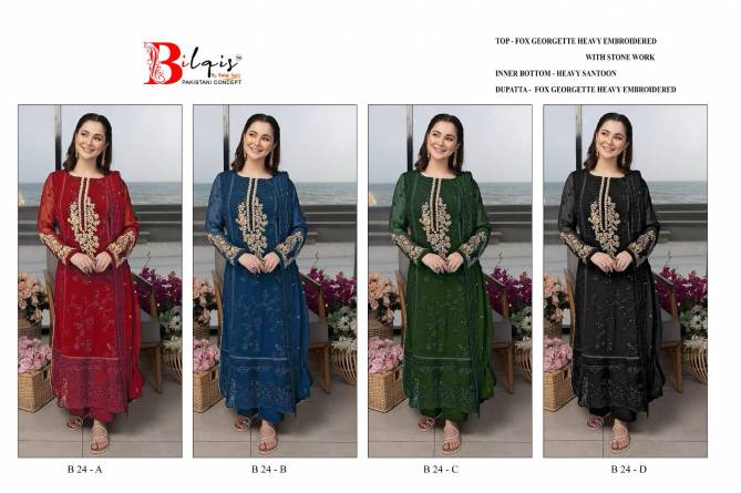 B 24 A To D By Bilqis Georgette Pakistani Suits Wholesale Shop In Surat
